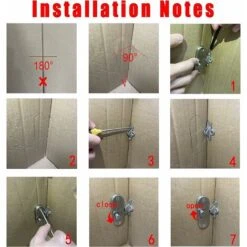 Serrure De Porte Coulissante à 90° à Angle Droit Avec Boucle De Verrouillage De Porte Coulissante Et Verrou De Porte De Grange, Irisfr -Rapid Soldes Boutique 48100790 4