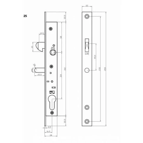 Serrure De Portail à Crochet à Larder Axe à 13,5 Mm + Cylindre 60 Mm + Gâche 2 Serrure De Portail à Crochet à Larder Axe à 13,5 Mm + Cylindre 60 Mm + Gâche – Image 2