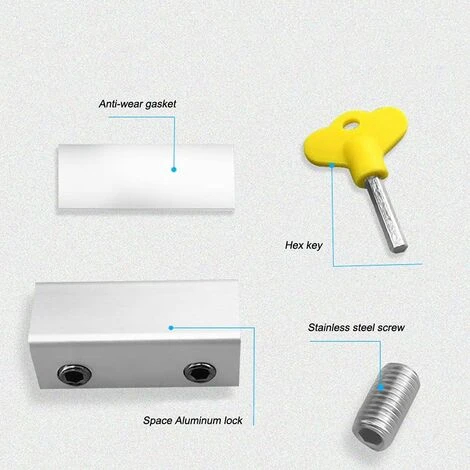 2 Packs Verrou Cale Fenêtre Coulissante Avec Clé Limiteur Cadre Porte Coulissante Réglable En Alliage D'aluminium Sécurité Antivol Pour Sécurité Enfants Pour L'école Dortoir Bureau Domicile-Triomphe 3 2 Packs Verrou Cale Fenêtre Coulissante Avec Clé Limiteur Cadre Porte Coulissante Réglable En Alliage D'aluminium Sécurité Antivol Pour Sécurité Enfants Pour L'école Dortoir Bureau Domicile-Triomphe – Image 3