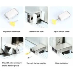 2 Packs Verrou Cale Fenêtre Coulissante Avec Clé Limiteur Cadre Porte Coulissante Réglable En Alliage D'aluminium Sécurité Antivol Pour Sécurité Enfants Pour L'école Dortoir Bureau Domicile-Triomphe 8 2 Packs Verrou Cale Fenêtre Coulissante Avec Clé Limiteur Cadre Porte Coulissante Réglable En Alliage D'aluminium Sécurité Antivol Pour Sécurité Enfants Pour L'école Dortoir Bureau Domicile-Triomphe -Rapid Soldes Boutique 53948335 4
