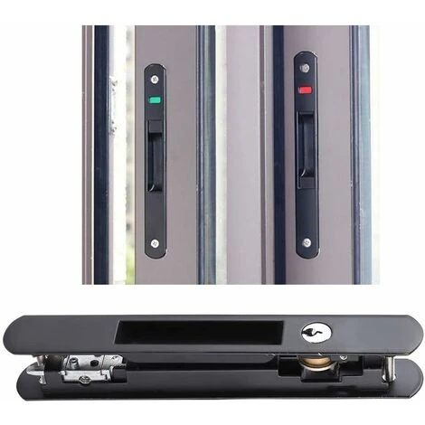 Verrou De Porte- Porte Coulissante Fenêtre Crochet Serrure Porte Mobile Moderne Simple Double Face Serrure Pour La Maison,Starlight 5 Verrou De Porte- Porte Coulissante Fenêtre Crochet Serrure Porte Mobile Moderne Simple Double Face Serrure Pour La Maison,Starlight – Image 5