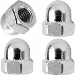 4x écrou Hexagonal Borgne Acier Chromé 3/8 (H=21mm) Axe Moyeu De Roue Avant Arrière