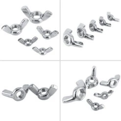 100 PCS Ecrous Papillon En Acier Inoxydable Écrous à Ailettes Oreille Boulon De Serrage Outils De Pour Bricolage - M4 -Rapid Soldes Boutique 56801646 3