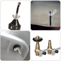 100 PCS Ecrous Papillon En Acier Inoxydable Écrous à Ailettes Oreille Boulon De Serrage Outils De Pour Bricolage - M4 -Rapid Soldes Boutique 56801646 5