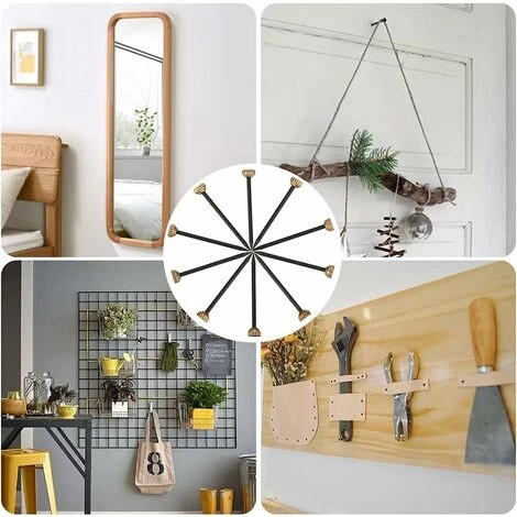 60 PCS Clous De Suspension,T-Audace Cintres Photo Clous Cintres Clous De Cadre Photo Picture Pins Avec Boîte De Rangement En Plastique 4 60 PCS Clous De Suspension,T-Audace Cintres Photo Clous Cintres Clous De Cadre Photo Picture Pins Avec Boîte De Rangement En Plastique – Image 4