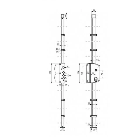 Thirard - Boîtier De Serrure 00050841 Melissa Or à Fouillot Gauche 2 Thirard - Boîtier De Serrure 00050841 Melissa Or à Fouillot Gauche – Image 2