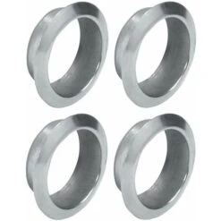 4x Rosace De Cylindre 19mm X 25mm Acier Poli Chromé Serrure Pour Recouvrir Trou De Perçage Boitier Vérou Verrou Loquet Porte