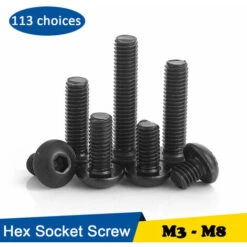 5PCS M4 12mm Vis Tête Cylindrique Self-Tapping Tête Ronde Cruciforme Acier Zingué Noir