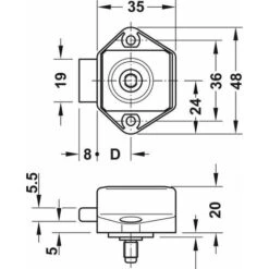Serrure à Pêne Dormant En Applique Blanc Push Lock Axe 15mm Fermeture Porte Portail Meuble Salle De Bain Cuisine Universel -Rapid Soldes Boutique 61062976 2