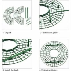 Stand De Plantes Stand De Fraises, 6 Pièces Plastique Support Fraisier, Cercles, Améliorer Le Cadre De Récolte, Support De Plantation De Tomates, Amovible, Pour Éviter La Pourriture Des Fraises(Vert) -Rapid Soldes Boutique 63688568 4