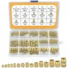 RHAFAYRE Insert Fileté, 300 Pièces Inserts D'écrou M2, M2,5, M3, M4, M5, M6 Insert Fileté Filetage Femelle Écrous Moletés En Laiton Douilles Filetées Insert Moleté Laiton Pour Plastique Bois Impressio