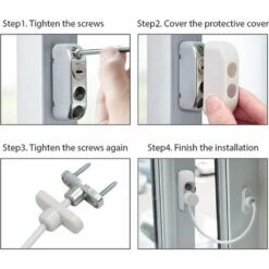 1pc Fenêtre Entrebâilleur De Porte Verrouillage Porte Coulissante Bébé Sécurité Enfant Verrou De Sécurité Câble Catch Fils Avec Clé En Acier Inoxydable Pour Garage Placard Fenêtre Chambre,blanche,Lila 9 1pc Fenêtre Entrebâilleur De Porte Verrouillage Porte Coulissante Bébé Sécurité Enfant Verrou De Sécurité Câble Catch Fils Avec Clé En Acier Inoxydable Pour Garage Placard Fenêtre Chambre,blanche,Lila -Rapid Soldes Boutique 63824884 5