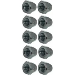 10x Ecrou Borgne Hexagonal M6 Acier Zingué DIN 1587