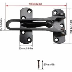 Serrure De Limiteur Pour Porte, Loquet De Barre De Porte Plus épais, Sécurité Verrou Porte Peut être Utilisé Pour Les Portes Et Fenêtres De Bureau à Domicile, équipement Antivol D'hôtel 7 Serrure De Limiteur Pour Porte, Loquet De Barre De Porte Plus épais, Sécurité Verrou Porte Peut être Utilisé Pour Les Portes Et Fenêtres De Bureau à Domicile, équipement Antivol D'hôtel -Rapid Soldes Boutique 64459672 3