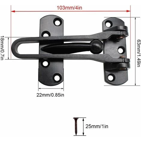 Serrure De Limiteur Pour Porte, Loquet De Barre De Porte Plus épais, Sécurité Verrou Porte Peut être Utilisé Pour Les Portes Et Fenêtres De Bureau à Domicile, équipement Antivol D'hôtel 3 Serrure De Limiteur Pour Porte, Loquet De Barre De Porte Plus épais, Sécurité Verrou Porte Peut être Utilisé Pour Les Portes Et Fenêtres De Bureau à Domicile, équipement Antivol D'hôtel – Image 3