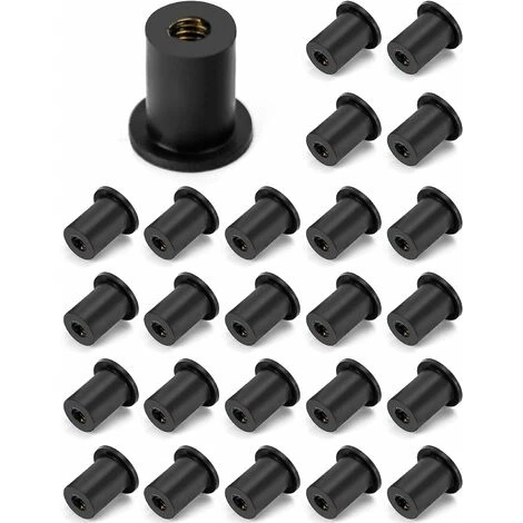 Écrous De Puits En Caoutchouc, 25 Pièces D'écrous D'expansion à Insert En Laiton M5-BDD 1 Écrous De Puits En Caoutchouc, 25 Pièces D'écrous D'expansion à Insert En Laiton M5-BDD