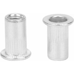 100Pcs Ecrou A Sertir M5, Écrou à Sertir Aluminium, Écrou à Rivet Fileté à Tête Plate, Rivet Nuts M5 De Écrou D'Insertion Pour Automobiles, Meubles