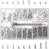 500 Pièces Kit De Vis De Réparation Minuscule Micro, M1.2 M1.4 M2 Micro Vis De Réparation, Kit D'Assortiment De Petites Vis En Acier Inoxydable Avec Tournevis, Argent