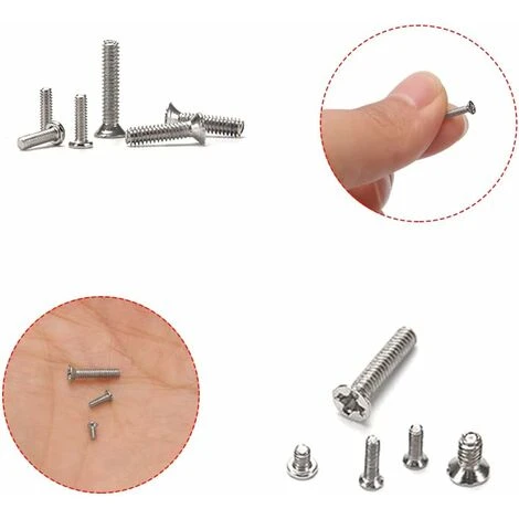500 Pièces Kit De Vis De Réparation Minuscule Micro, M1.2 M1.4 M2 Micro Vis De Réparation, Kit D'Assortiment De Petites Vis En Acier Inoxydable Avec Tournevis, Argent 4 500 Pièces Kit De Vis De Réparation Minuscule Micro, M1.2 M1.4 M2 Micro Vis De Réparation, Kit D'Assortiment De Petites Vis En Acier Inoxydable Avec Tournevis, Argent – Image 4