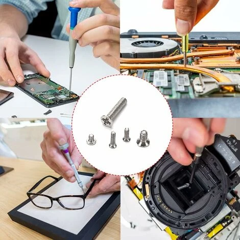 500 Pièces Kit De Vis De Réparation Minuscule Micro, M1.2 M1.4 M2 Micro Vis De Réparation, Kit D'Assortiment De Petites Vis En Acier Inoxydable Avec Tournevis, Argent 5 500 Pièces Kit De Vis De Réparation Minuscule Micro, M1.2 M1.4 M2 Micro Vis De Réparation, Kit D'Assortiment De Petites Vis En Acier Inoxydable Avec Tournevis, Argent – Image 5