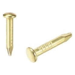 Petit Minuscule Quincaillerie Clous Fer 2.5X1x0.4cm Pour Bricolage Décoratif Bois Boîtes Accessoires Doré 100pcs Ephé
