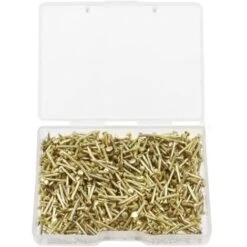 Petit Minuscule Quincaillerie Clous Fer 2.5X1x0.4cm Pour Bricolage Décoratif Bois Boîtes Accessoires Doré 100pcs Ephé -Rapid Soldes Boutique 66809671 4