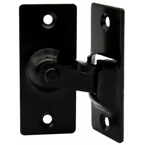 90-Grad-Türschlossriegel, Schwarz 2 Stück Edelstahl-Sicherheitswinkelschlossriegel Für Schiebe-/Drucktüren, Satin-Nickel 4 90-Grad-Türschlossriegel, Schwarz 2 Stück Edelstahl-Sicherheitswinkelschlossriegel Für Schiebe-/Drucktüren, Satin-Nickel – Image 4