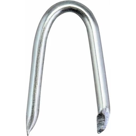 Agrafe Pour Grillage Galvanisée En Forme De U , 24 Mm , Crampons En Acier Galvanisé , Pour Fil De Clôture Fixe , Argent , 500 G 2 Agrafe Pour Grillage Galvanisée En Forme De U , 24 Mm , Crampons En Acier Galvanisé , Pour Fil De Clôture Fixe , Argent , 500 G – Image 2