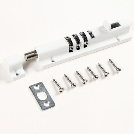 Déstockage Verrou Pour Portail, Verrouillage Par Combinaison Mécanique – Plus Besoin De Clefs – Parfait Pour Portails, Hangars, Tout Espace De Stockage Et Toute Porte(Blanc) 1 Déstockage Verrou Pour Portail, Verrouillage Par Combinaison Mécanique – Plus Besoin De Clefs – Parfait Pour Portails, Hangars, Tout Espace De Stockage Et Toute Porte(Blanc)