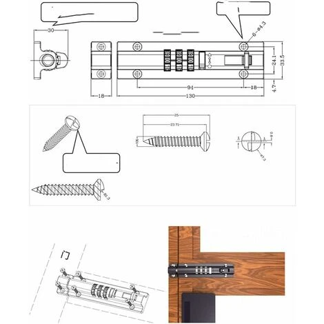 Déstockage Verrou Pour Portail, Verrouillage Par Combinaison Mécanique – Plus Besoin De Clefs – Parfait Pour Portails, Hangars, Tout Espace De Stockage Et Toute Porte(Blanc) 2 Déstockage Verrou Pour Portail, Verrouillage Par Combinaison Mécanique – Plus Besoin De Clefs – Parfait Pour Portails, Hangars, Tout Espace De Stockage Et Toute Porte(Blanc) – Image 2