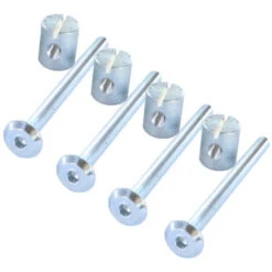 Vis AMEUBLEMENT KIT 4 Boulon (vendu Avec écrou) Cylindrique M6X80 Acier Zingué Conditionnement: Unitaire