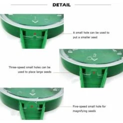 YIDOMDE 2pcs Distributeur De Semences, Outils De Jardin 5 Semoirs à Graines Réglables, Transplanteurs Et Perforateurs De Différentes Tailles 8 YIDOMDE 2pcs Distributeur De Semences, Outils De Jardin 5 Semoirs à Graines Réglables, Transplanteurs Et Perforateurs De Différentes Tailles -Rapid Soldes Boutique 76183495 4