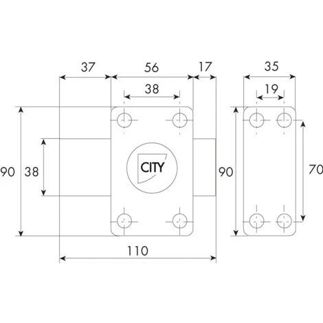 Verrou à Bouton CITY 25 Cylindre De 45mm - ISEO - 10020451 2 Verrou à Bouton CITY 25 Cylindre De 45mm - ISEO - 10020451 – Image 2