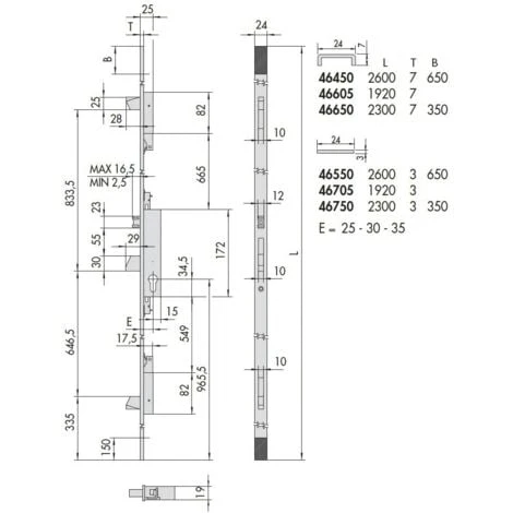Serrure 3 Points à Pênes Basculants A25 Avec Têtière - CISA - CIS4642525 2 Serrure 3 Points à Pênes Basculants A25 Avec Têtière - CISA - CIS4642525 – Image 2