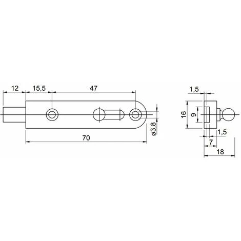 2x Verrou Droit LEHMANN Pour Meuble Avec Languette De Pêne Droite En Acier Chromé Finition Nickelée à Visser Levier Loquet Cadenas Fermeture Porte Rénovation DIY, 70 X 16mm 2 2x Verrou Droit LEHMANN Pour Meuble Avec Languette De Pêne Droite En Acier Chromé Finition Nickelée à Visser Levier Loquet Cadenas Fermeture Porte Rénovation DIY, 70 X 16mm – Image 2