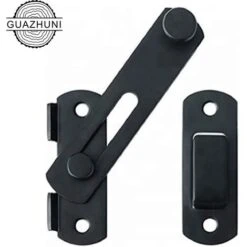 Loquet De Porte Loquet De Porte En Acier Inoxydable De Haute Qualité, Adapté Au Loquet Coulissant De Porte Et Fenêtre Loquet De Grange, Ménage, Extérieur Guazhuni (Noir)