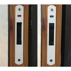 Serrure De Porte Coulissante - Garnitures De Quincaillerie De Verrouillage Simple De Fenêtre De Porte Coulissante En Acier Inoxydable De Ménage -Rapid Soldes Boutique 78386270 2
