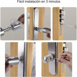 Serrure Connectée,serrure Digitale Avec Carte,Bluetooth APP, De Porte Intelligente,Cylindre De Serrure électrique à Code -Rapid Soldes Boutique 78422471 4