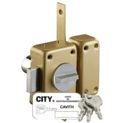 Verrou à Bouton A2P1 Cavith 1400 Finition Or - ISEO - 14000001