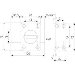 Verrou à Bouton A2P1 Cavith 1400 Finition Or - ISEO - 14000001 -Rapid Soldes Boutique 78760753 3
