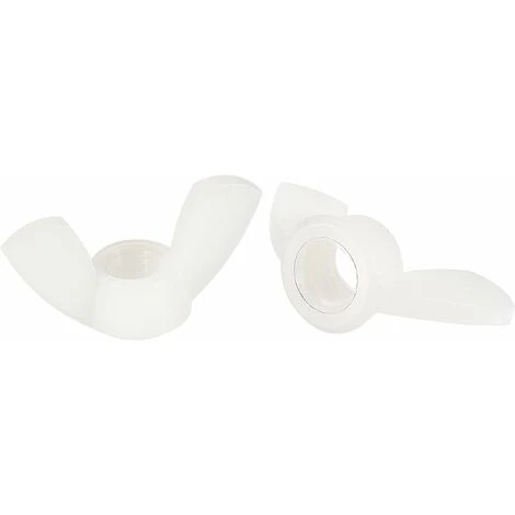 M8 Écrous à Oreilles Nylon Papillon écrou Main Torsion Serrage Attaches Blanc 20pcs 1 M8 Écrous à Oreilles Nylon Papillon écrou Main Torsion Serrage Attaches Blanc 20pcs