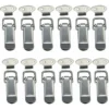 Aunrtb Attache Capot 12 Pièces, Fermeture à Levier, Loquet à Ressort,Loquet à Bascule Fermoir à Ressort Avec Crochet Fermeture à Ressort En Acier Inoxydable Pour Coffret, Boîte, Tiroir, Armoire
