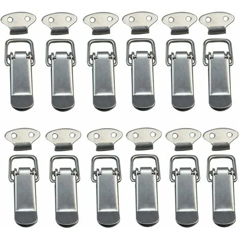 Aunrtb Attache Capot 12 Pièces, Fermeture à Levier, Loquet à Ressort,Loquet à Bascule Fermoir à Ressort Avec Crochet Fermeture à Ressort En Acier Inoxydable Pour Coffret, Boîte, Tiroir, Armoire 1 Aunrtb Attache Capot 12 Pièces, Fermeture à Levier, Loquet à Ressort,Loquet à Bascule Fermoir à Ressort Avec Crochet Fermeture à Ressort En Acier Inoxydable Pour Coffret, Boîte, Tiroir, Armoire