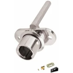 Serrure Pivotante Centrale De Meuble Ø 18mm Sans Cylindre Ni Tringle Pour Montage Dans Façade Avant Bureau Caisson Armoire Casier Verrou Sécurité Protection