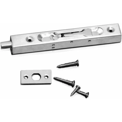 Paquet De 4 (2 Paires) Verrou à Glissière De Verrou De Pêne Affleurant De Porte, Action De Levier De Sécurité De Pêne Dissimulé, Pêne Coulissant En Acier Inoxydable - (15 Cm De Longueur) 4 Paquet De 4 (2 Paires) Verrou à Glissière De Verrou De Pêne Affleurant De Porte, Action De Levier De Sécurité De Pêne Dissimulé, Pêne Coulissant En Acier Inoxydable - (15 Cm De Longueur) – Image 4