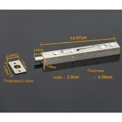 Paquet De 4 (2 Paires) Verrou à Glissière De Verrou De Pêne Affleurant De Porte, Action De Levier De Sécurité De Pêne Dissimulé, Pêne Coulissant En Acier Inoxydable - (15 Cm De Longueur) 9 Paquet De 4 (2 Paires) Verrou à Glissière De Verrou De Pêne Affleurant De Porte, Action De Levier De Sécurité De Pêne Dissimulé, Pêne Coulissant En Acier Inoxydable - (15 Cm De Longueur) -Rapid Soldes Boutique 83997264 5