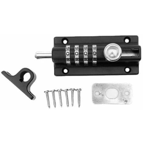 Loquet De Verrouillage à Combinaison Verrou à Combinaison à 4 Chiffres Verrou De Porte à Code Mécanique Serrure Sans Clé Glissière Verrou De Porte Inviolable Pour Armoire Jardin, 1 Loquet De Verrouillage à Combinaison Verrou à Combinaison à 4 Chiffres Verrou De Porte à Code Mécanique Serrure Sans Clé Glissière Verrou De Porte Inviolable Pour Armoire Jardin,