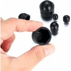 DHKLFA 145 Pièces Cache Boulons Capuchon à Vis, Plastique Écrous Dôme, Ecrou Protection Hexagonal, Boulons Capuchon Écrou De Boulons Noir Pour Machines Meubles Véhicules - M4/M5/M6/M8/M10/M12 -Rapid Soldes Boutique 86522615 5