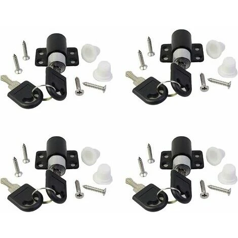 Lot De 4 Verrou De Sécurité Porte Fenêtre Avec Clé, Sécurité Fenêtre Enfant, Verrou Porte Coulissante Placard Patio Bolt Anti-vol Limite Restricteur Serrures Pour Bebe, Noir 1 Lot De 4 Verrou De Sécurité Porte Fenêtre Avec Clé, Sécurité Fenêtre Enfant, Verrou Porte Coulissante Placard Patio Bolt Anti-vol Limite Restricteur Serrures Pour Bebe, Noir