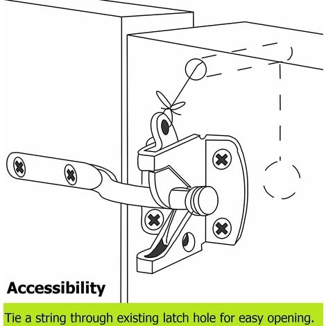 Verrou De Portail Verrouillage Automatique-Serrure Métal à Boulon-Loquet Acier à Gravité Clôture Jardin-Noir-Vis De Fixation Fournis 3 Verrou De Portail Verrouillage Automatique-Serrure Métal à Boulon-Loquet Acier à Gravité Clôture Jardin-Noir-Vis De Fixation Fournis – Image 3